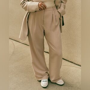 Abercrombie & Fitch Tan Sloane Wide Leg Pants